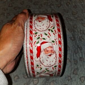 Vintage Designer Quality Ribbon Santa Claus Design